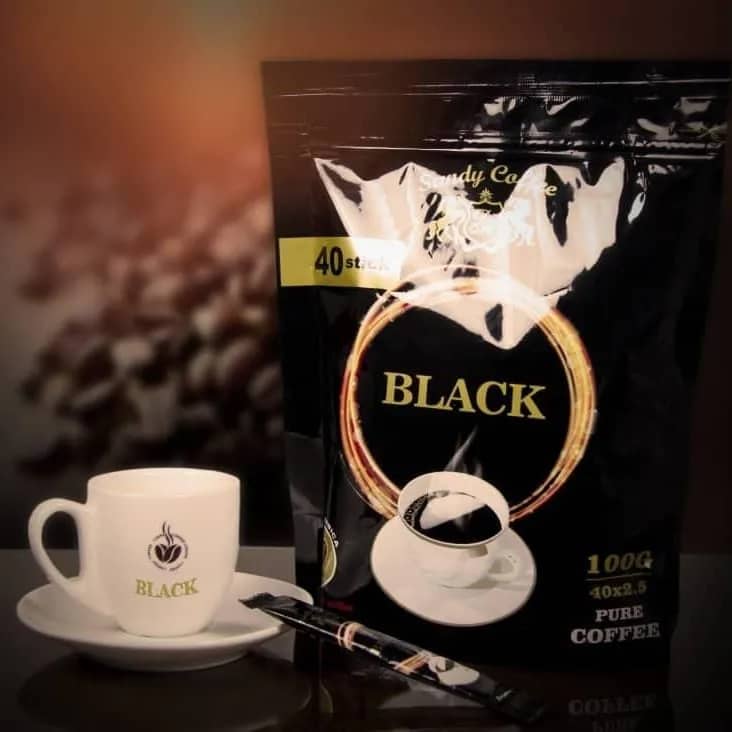 black pure coffee